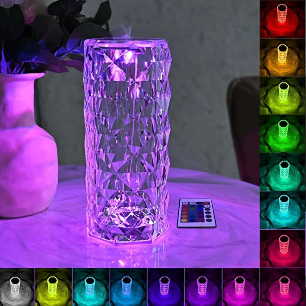 Crystal Table Lamp 16 Color Changing